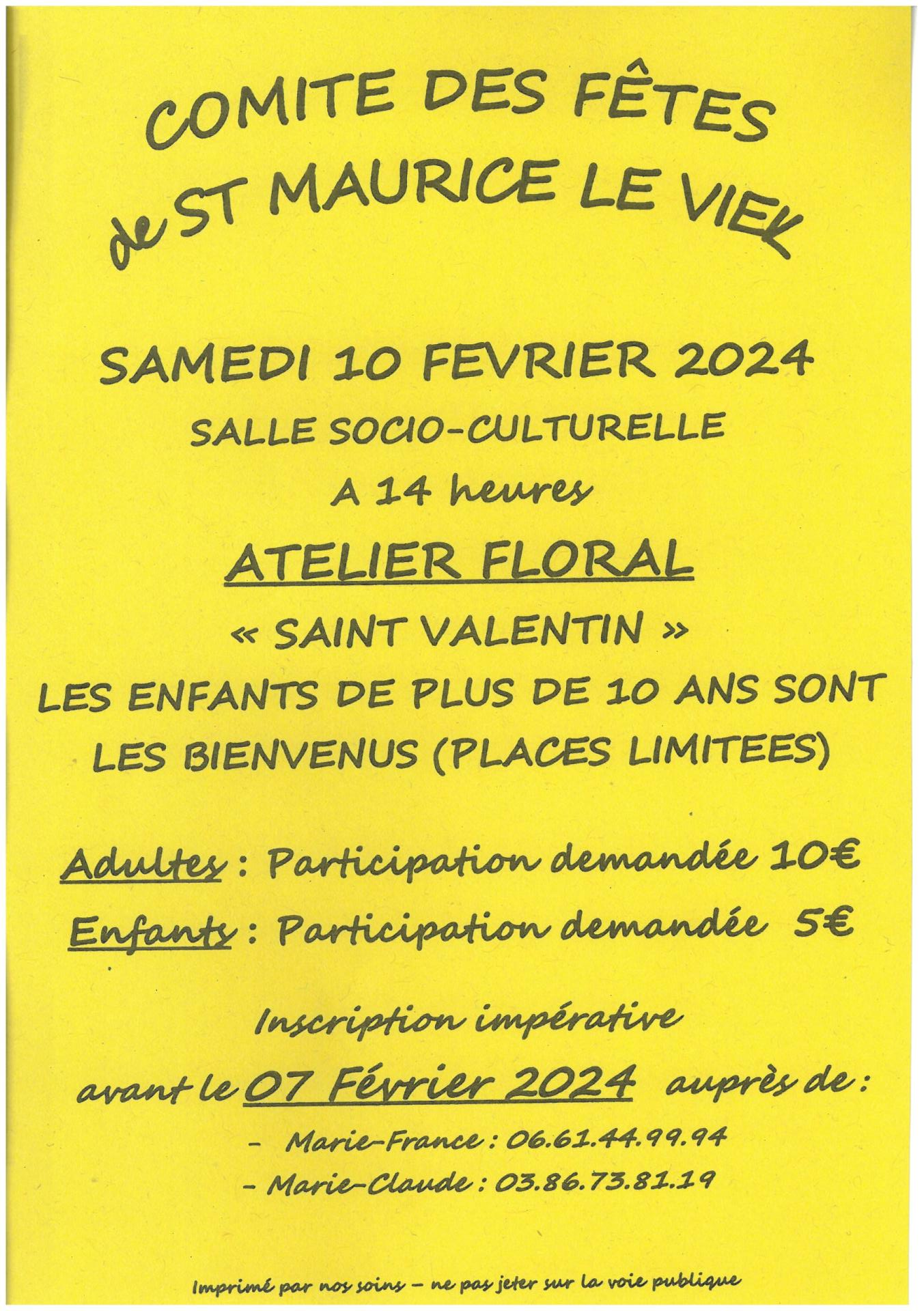 ATELIER FLORAL DE ST VALENTIN